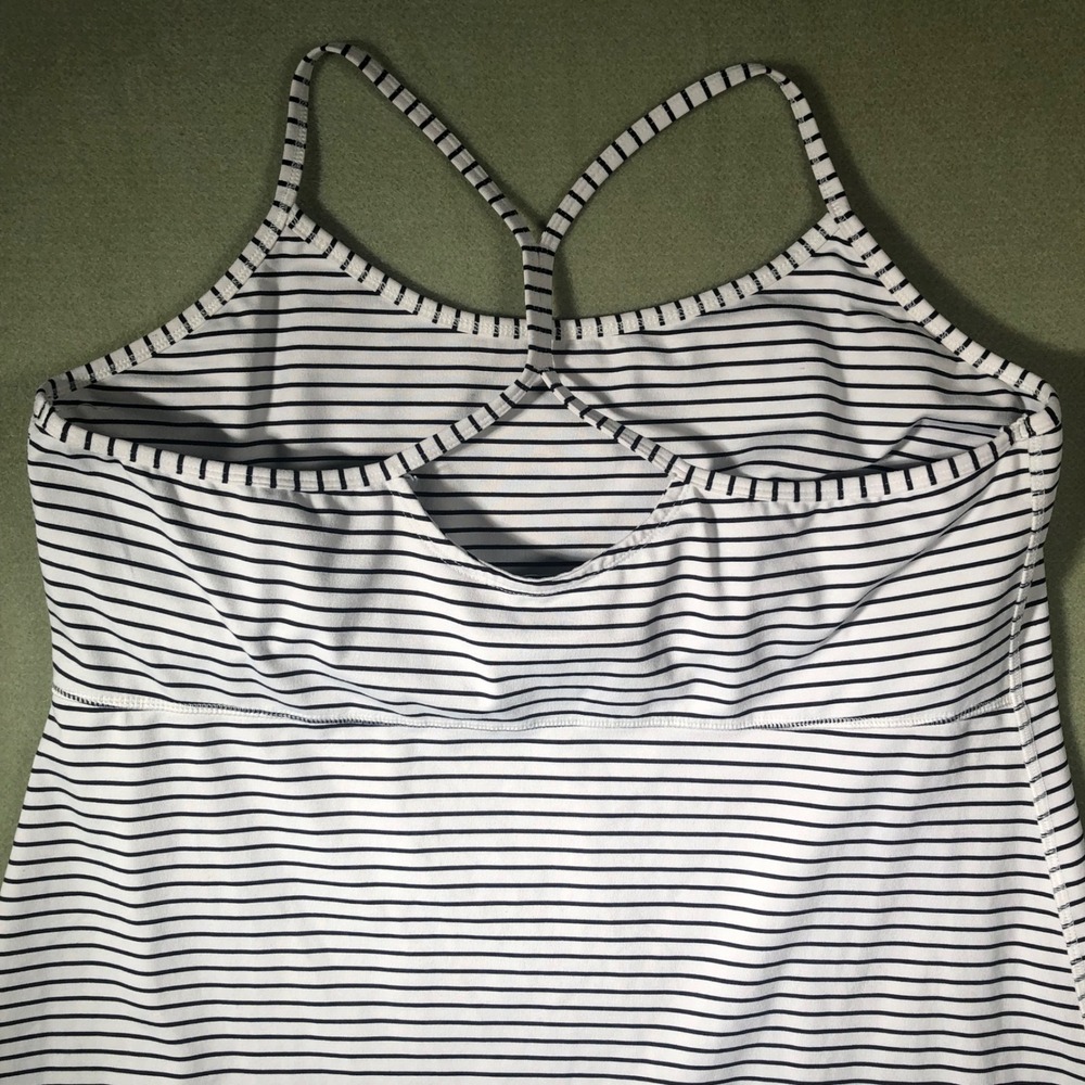 Athletic Works Active Dress Women XL White Black Striped Racerback Summer - Picture 5 of 15